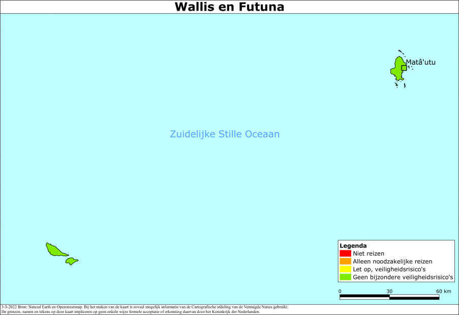 Kaart bij reisadvies Wallis en Futuna
